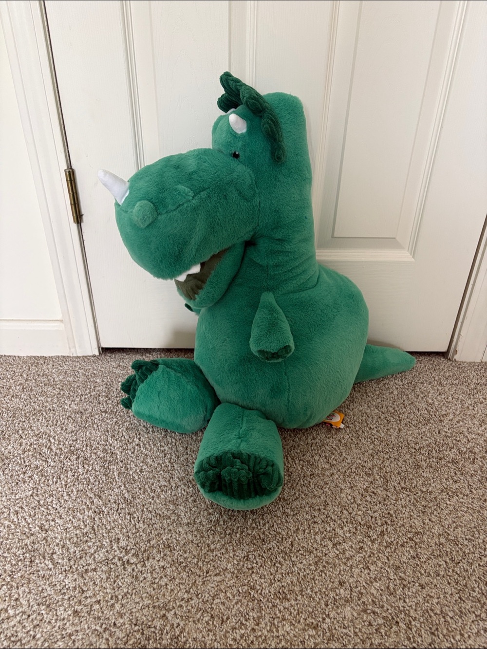 Giggle Scape 21-inch Jumbo Green Triceratops plush stuffed animal